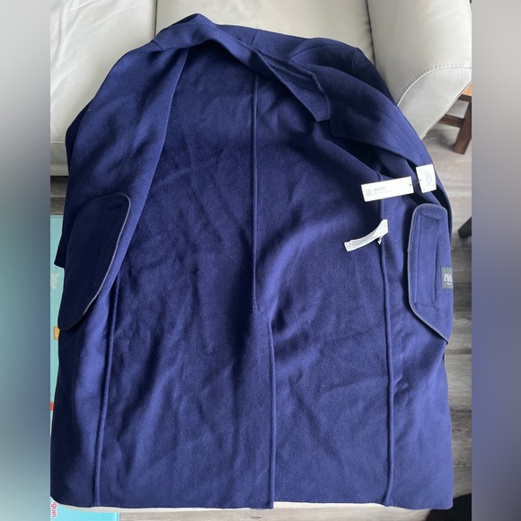 NWT - Zara Men’s Double- Faced Wool Blended Long Coat - Size L - Picture 8 of 11